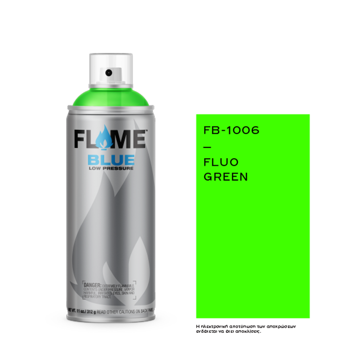 Spray Flame Blue 400ml, Neon Green